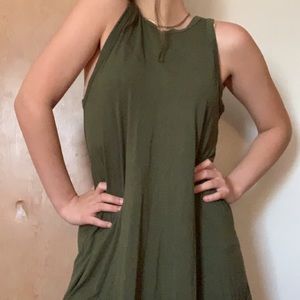 this is a medium army green dress.